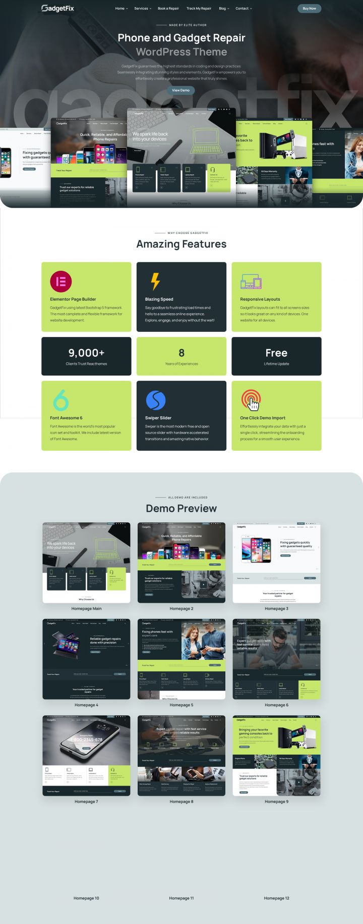 WordPress шаблон ThemeForest Gadgetfix