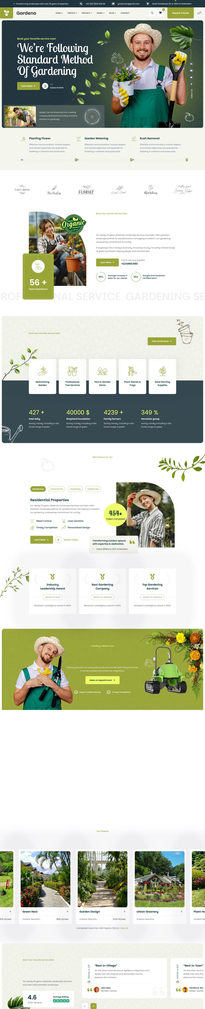 WordPress шаблон ThemeForest Gardeno