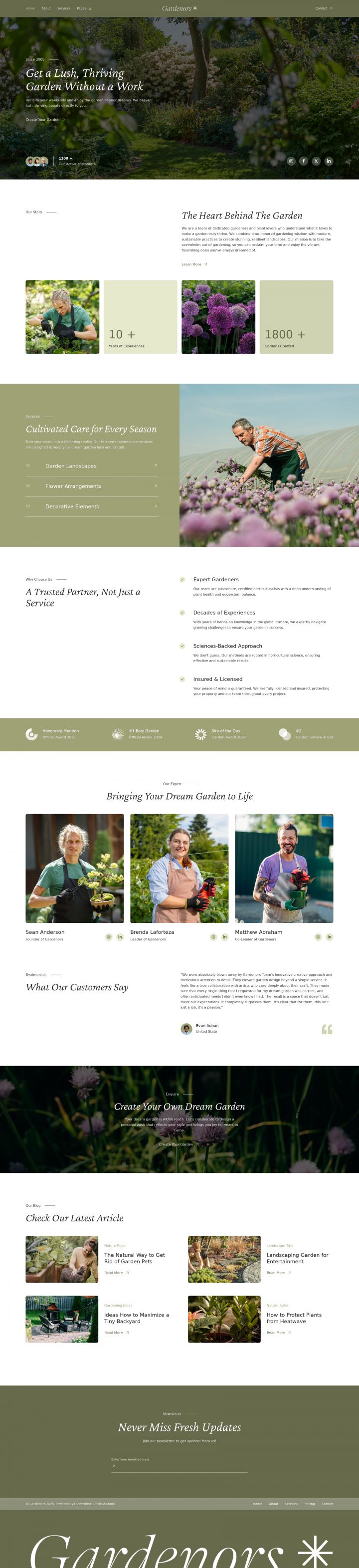 Шаблон ThemeForest Gardenors WordPress шаблон ThemeForest Gardenors