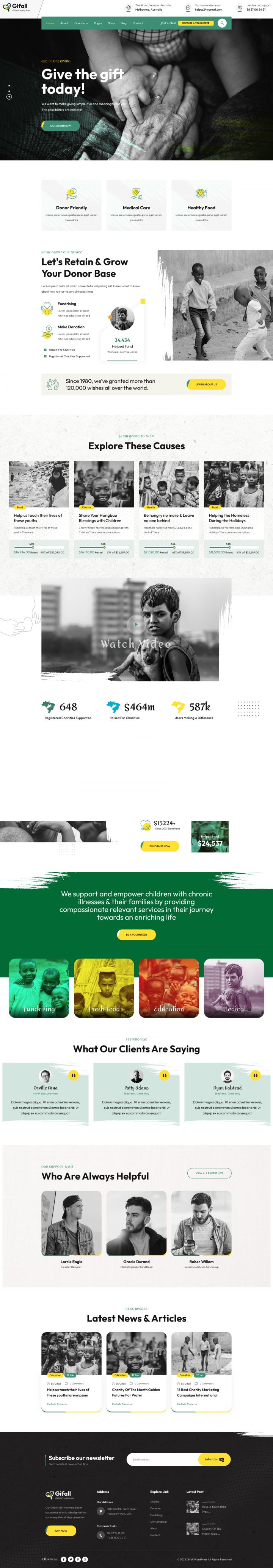 WordPress шаблон ThemeForest Gifall