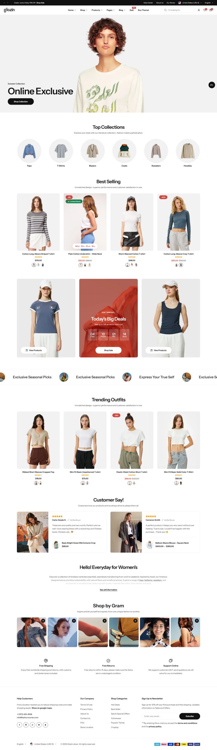 Шаблон ThemeForest Glozin WordPress шаблон ThemeForest Glozin