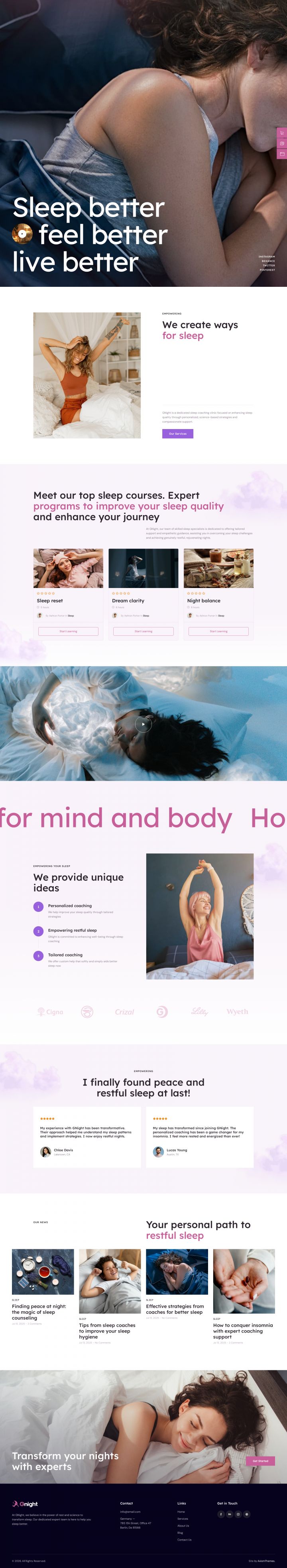 WordPress шаблон ThemeForest GNight