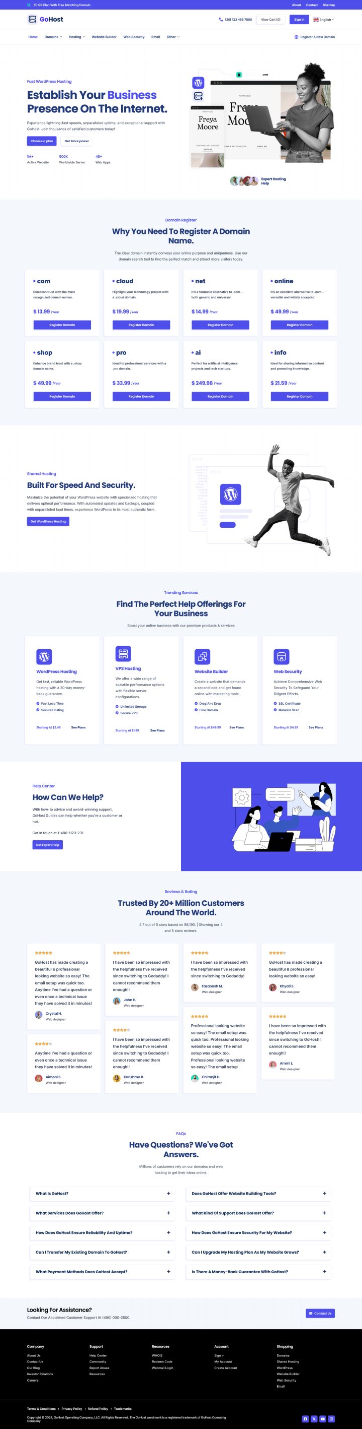 Шаблон ThemeForest GoHost WordPress шаблон ThemeForest GoHost