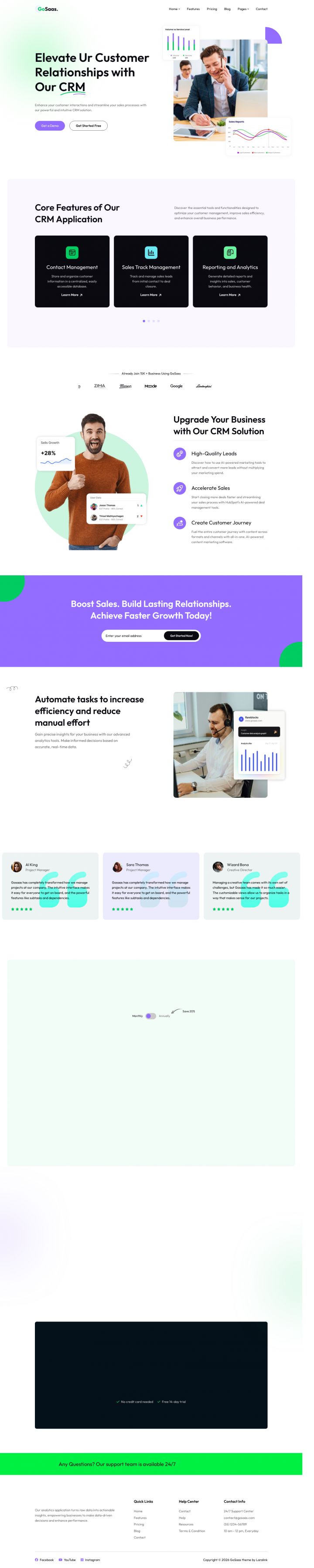 WordPress шаблон ThemeForest Gosaas