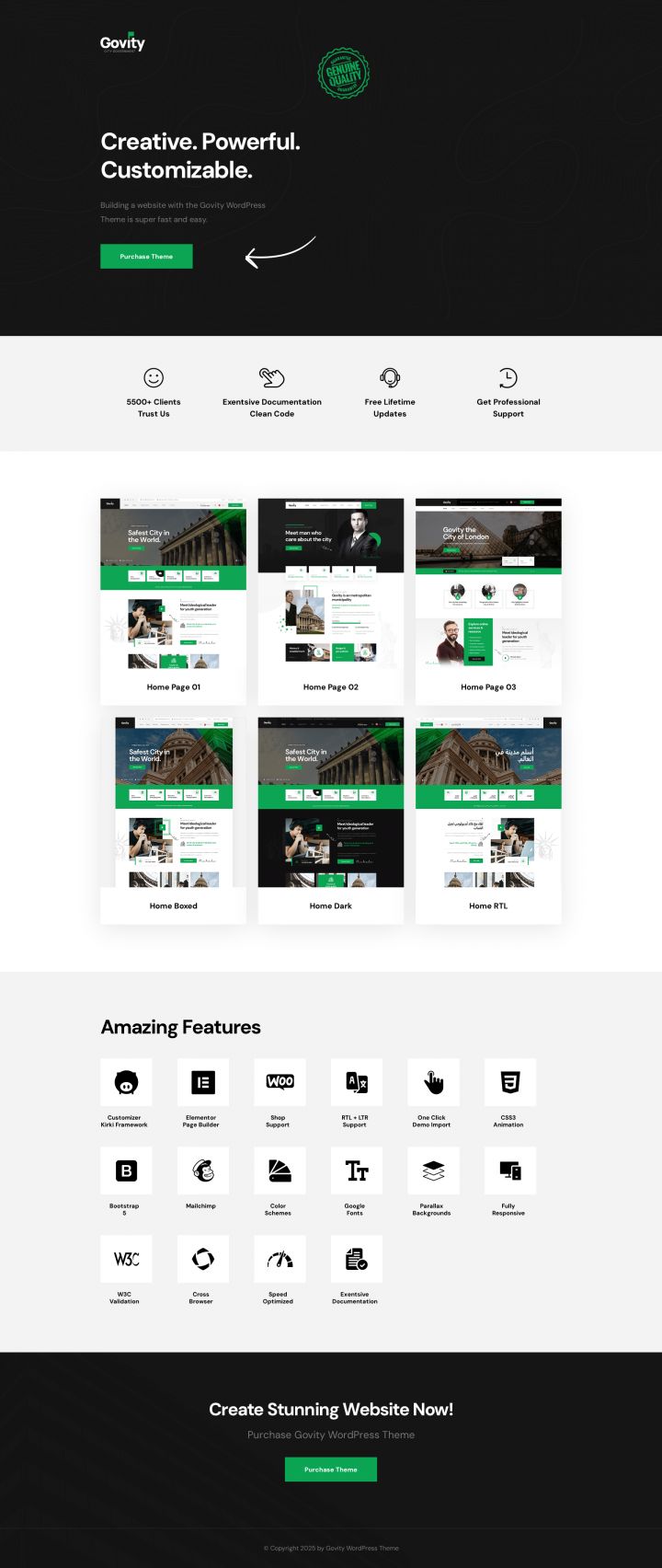 Шаблон ThemeForest Govity WordPress шаблон ThemeForest Govity