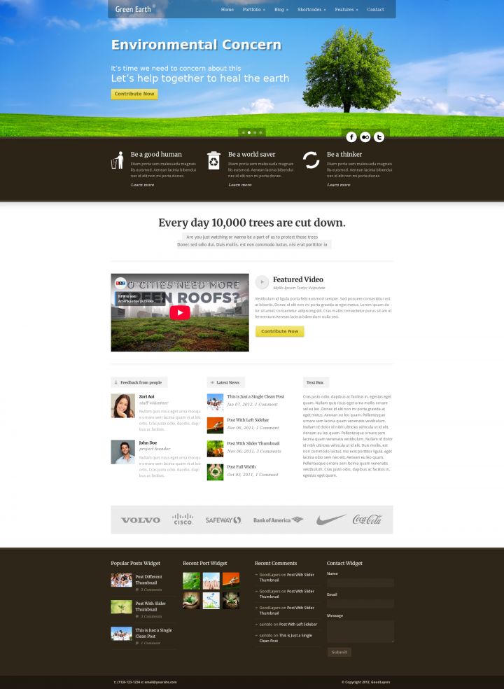 WordPress шаблон ThemeForest Green Earth