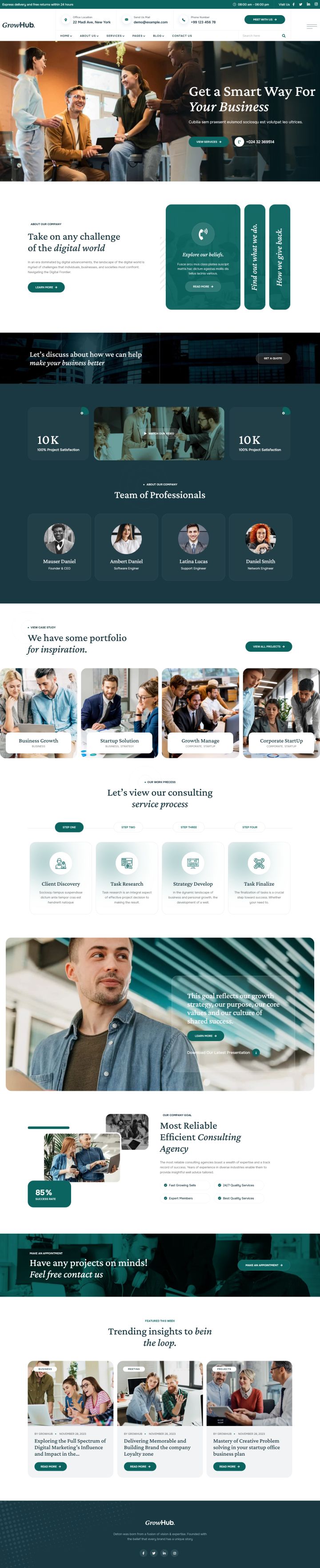 Шаблон ThemeForest GrowHub WordPress шаблон ThemeForest GrowHub