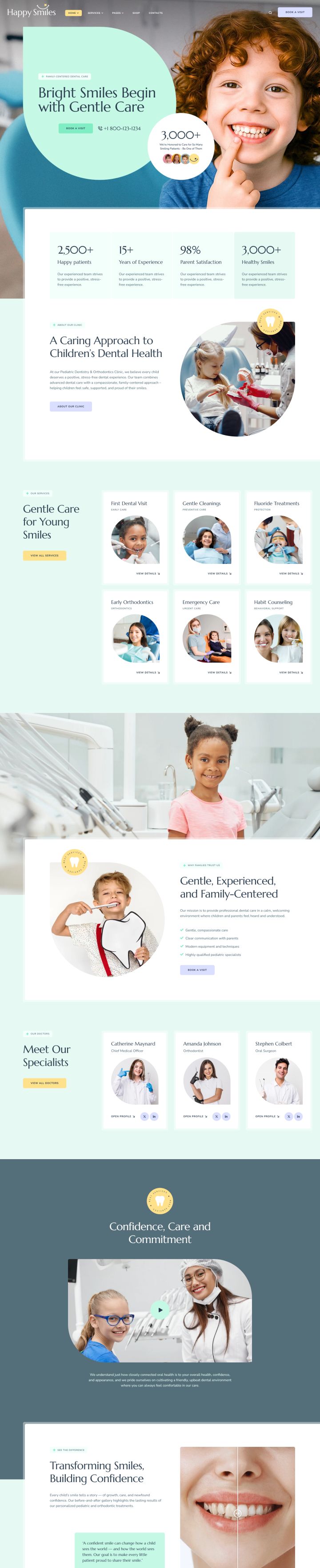 Шаблон ThemeForest Happy Smiles WordPress шаблон ThemeForest Happy Smiles