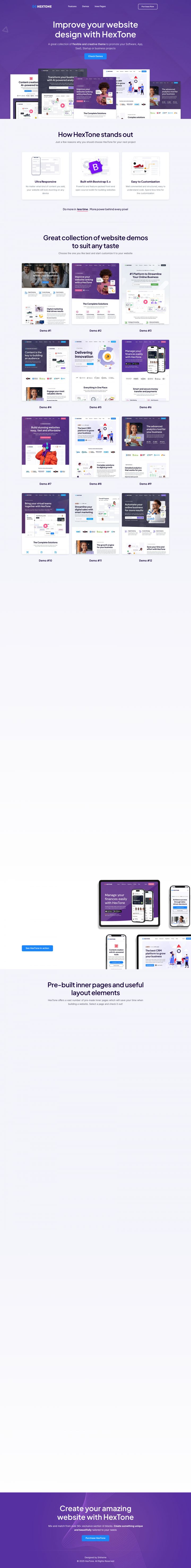 WordPress шаблон ThemeForest HexTone