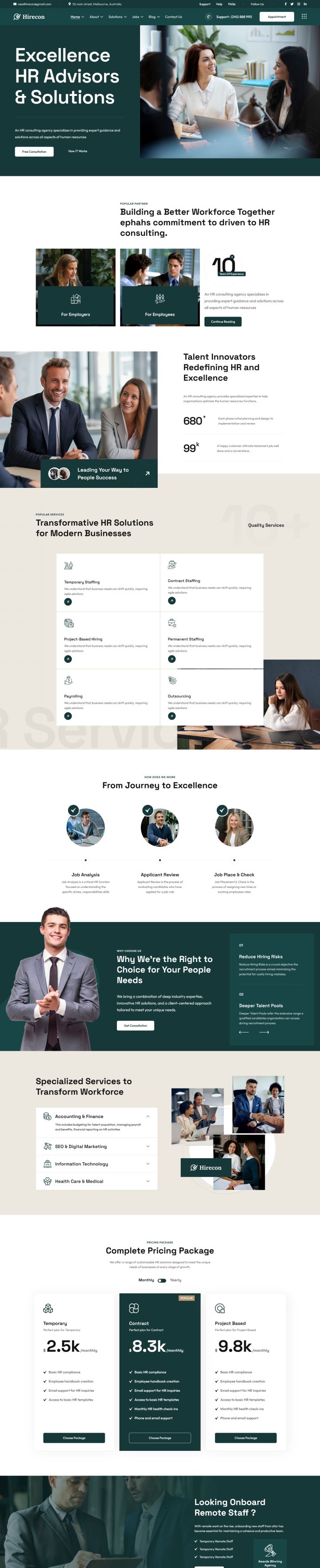 Шаблон ThemeForest Hirecon WordPress шаблон ThemeForest Hirecon