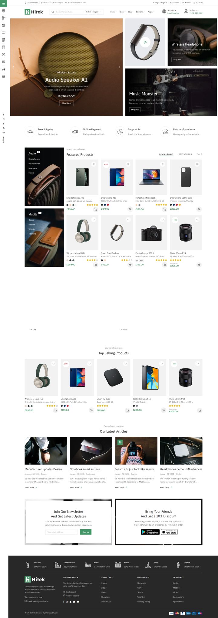 WordPress шаблон ThemeForest Hitek