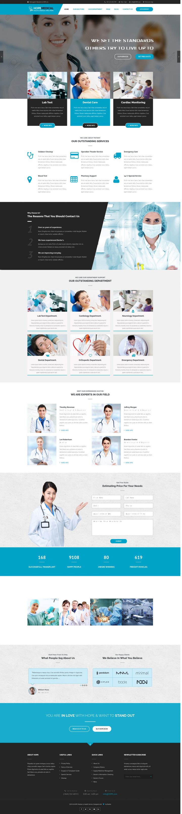 Шаблон ThemeForest Hope Medical WordPress шаблон ThemeForest Hope Medical