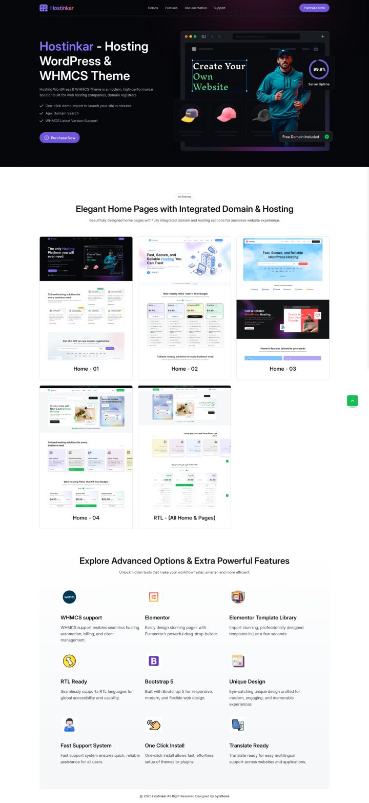 WordPress шаблон ThemeForest Hostinkar