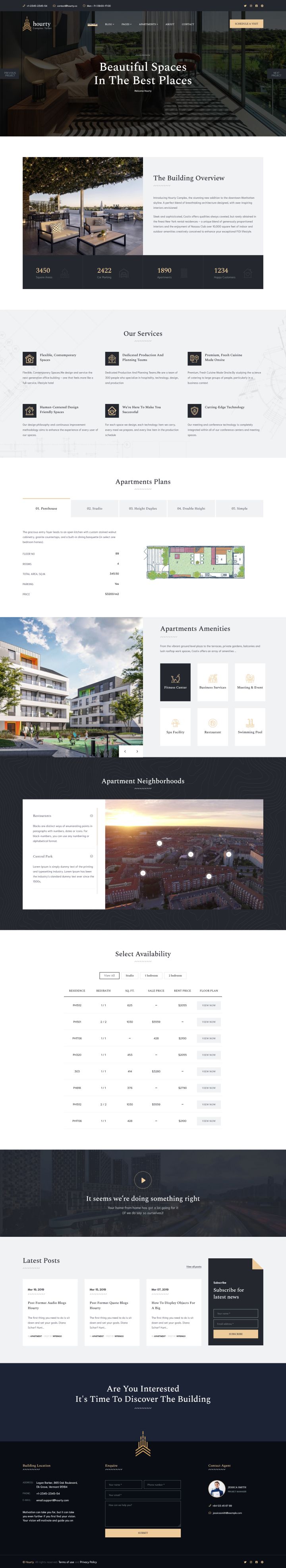 WordPress шаблон ThemeForest Hourty