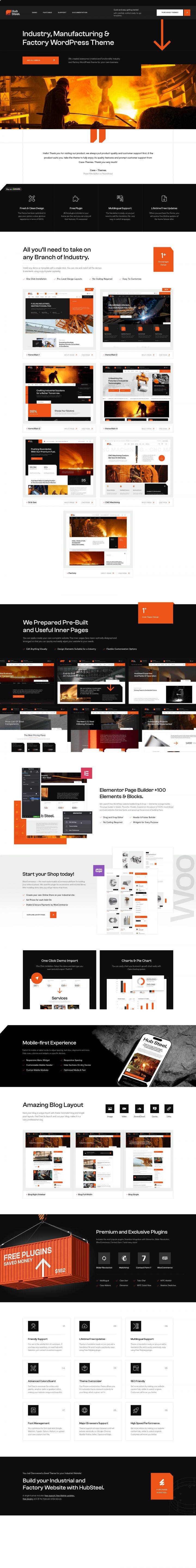 WordPress шаблон ThemeForest Hubsteel