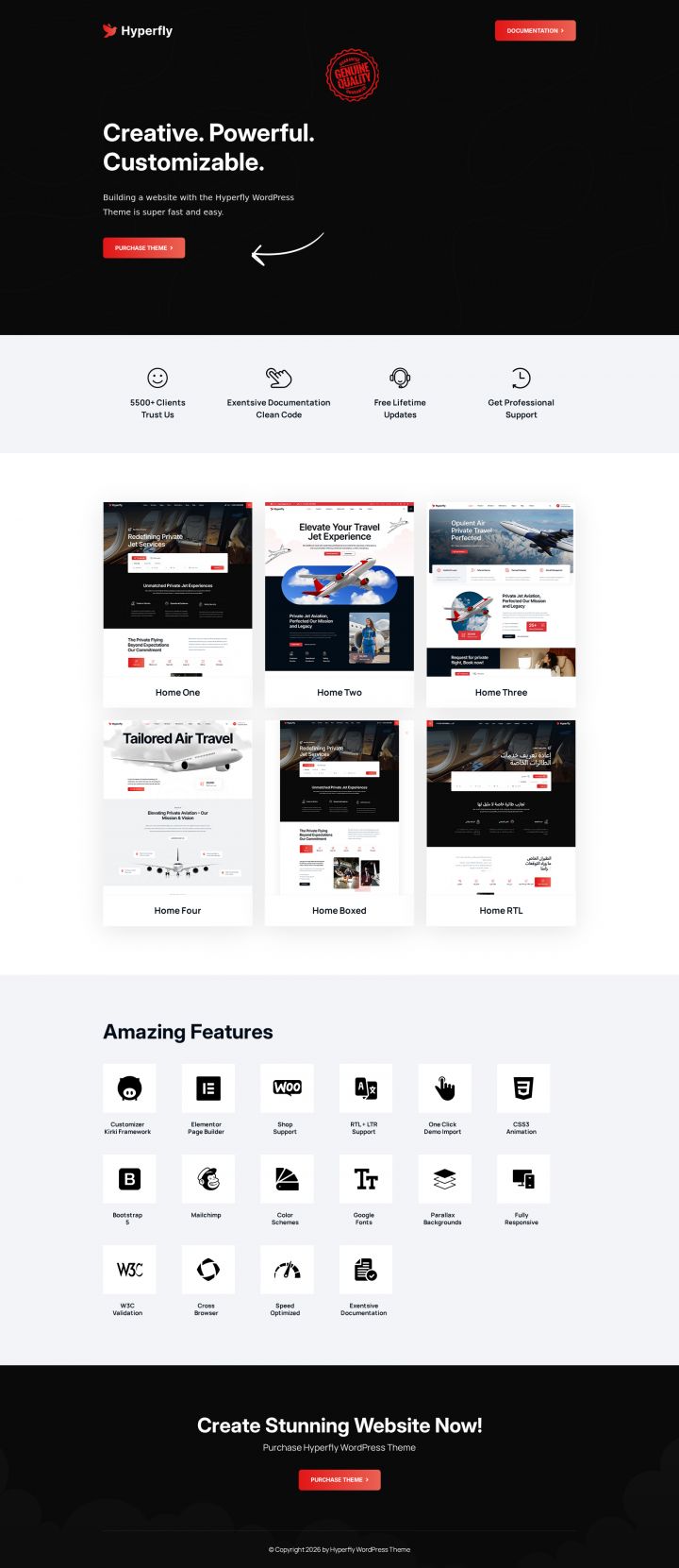 WordPress шаблон ThemeForest HyperFly