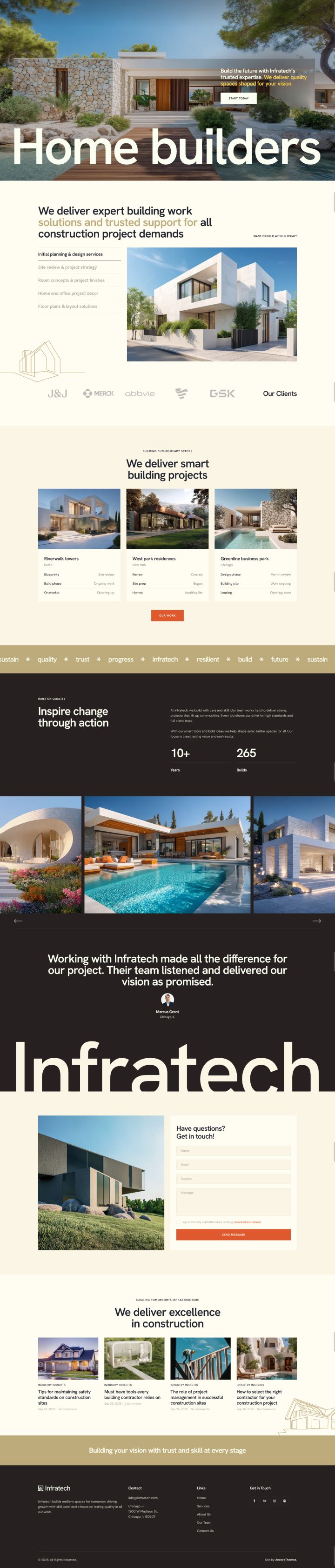 Шаблон ThemeForest Infratech WordPress шаблон ThemeForest Infratech