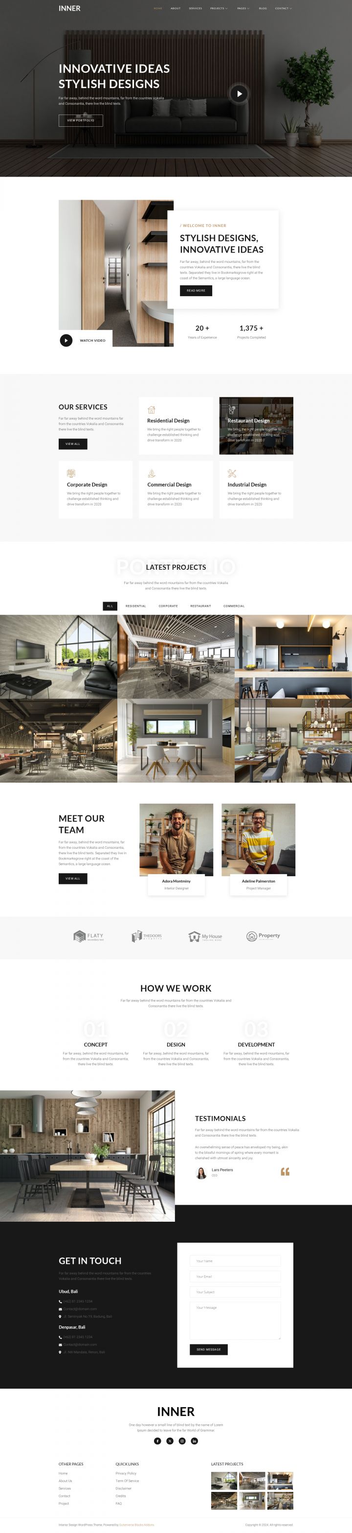 WordPress шаблон ThemeForest Inner
