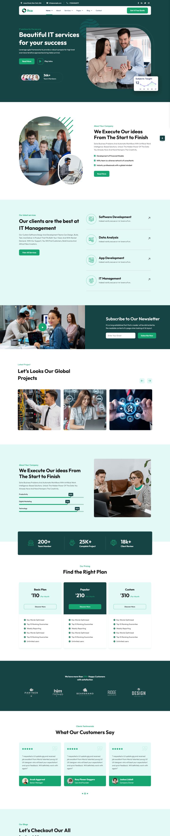 Шаблон ThemeForest Itco WordPress шаблон ThemeForest Itco