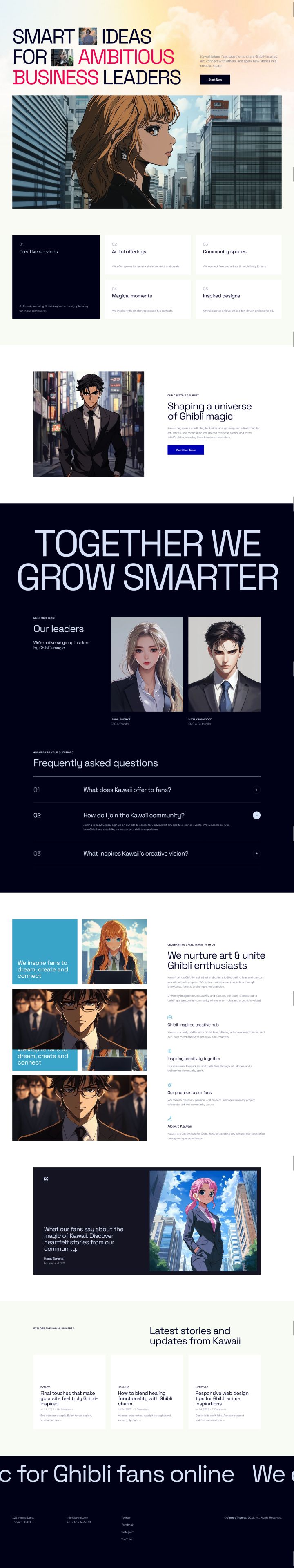WordPress шаблон ThemeForest Kawaii