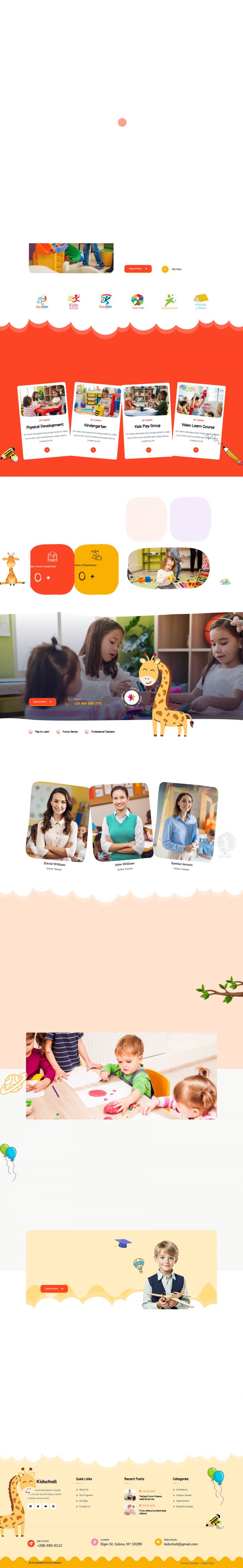 WordPress шаблон ThemeForest Kidscholl