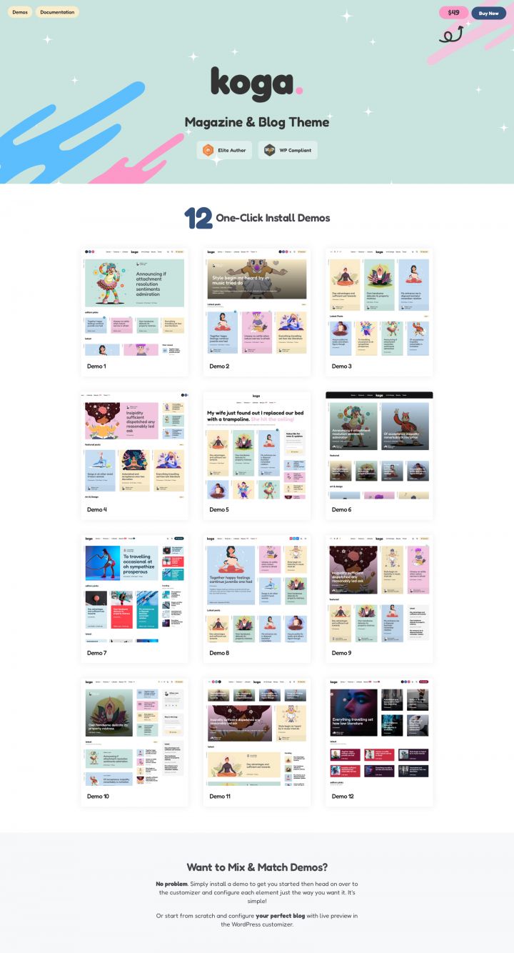 Шаблон ThemeForest Koga WordPress шаблон ThemeForest Koga