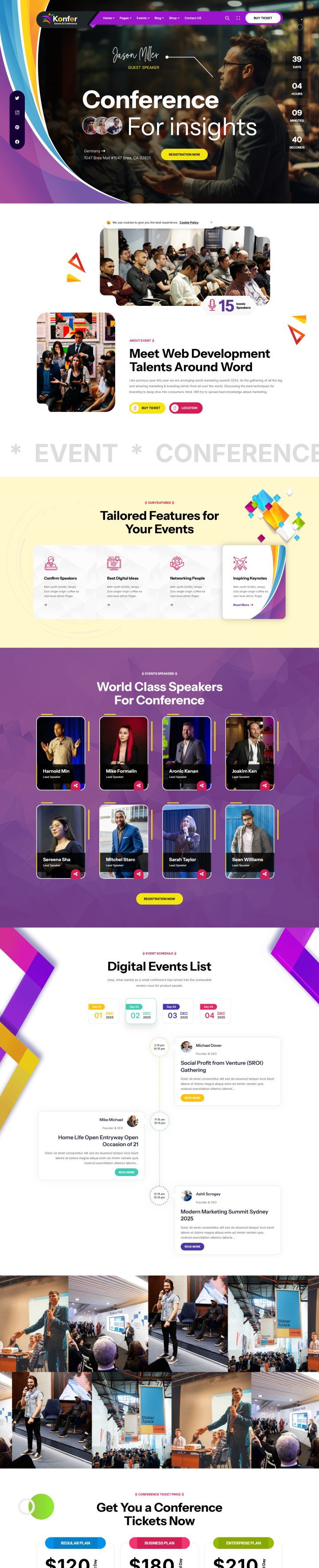 Шаблон ThemeForest Konfer WordPress шаблон ThemeForest Konfer