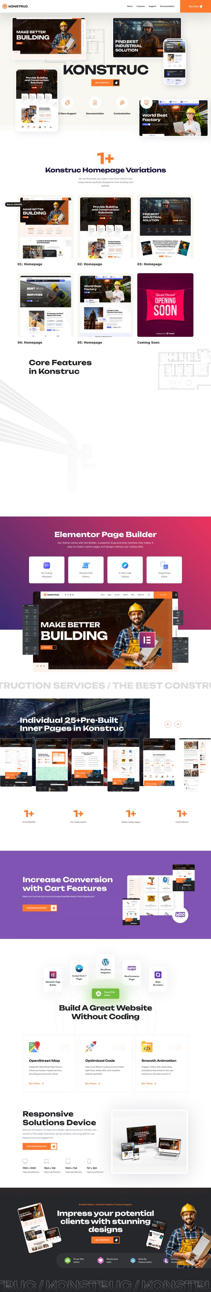 WordPress шаблон ThemeForest Konstruc