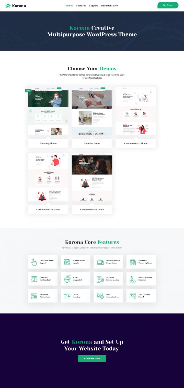 WordPress шаблон ThemeForest Korona