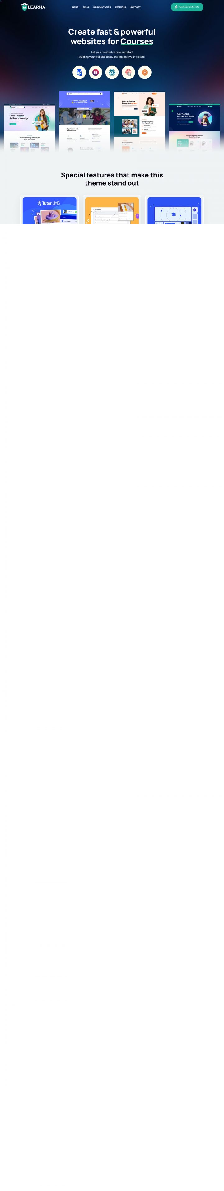 WordPress шаблон ThemeForest Learna