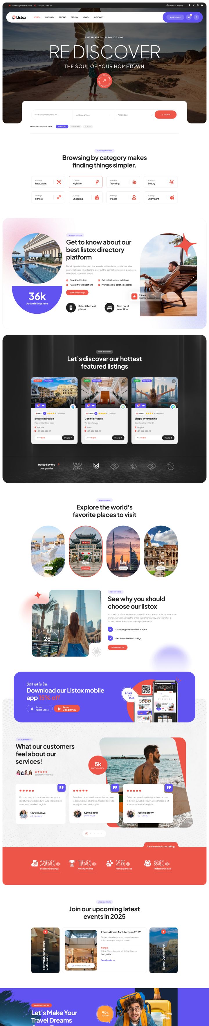 Шаблон ThemeForest Listox WordPress шаблон ThemeForest Listox