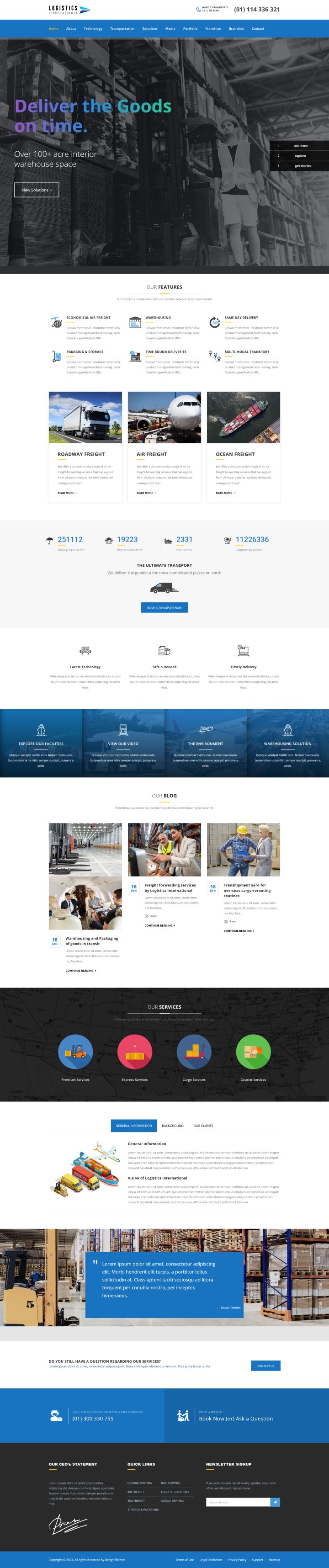 WordPress шаблон ThemeForest Logistics