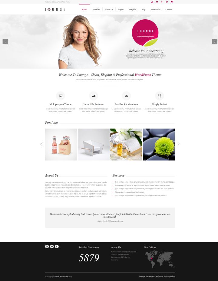 WordPress шаблон ThemeForest Lounge