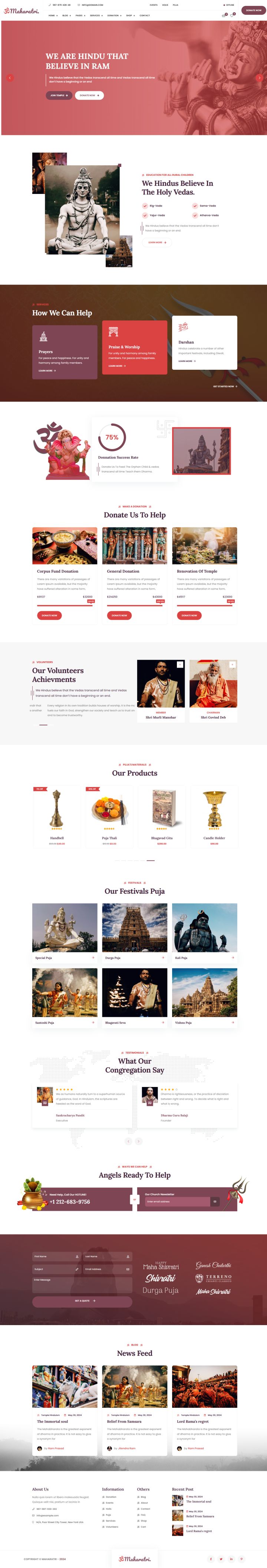 WordPress шаблон ThemeForest Maharatri