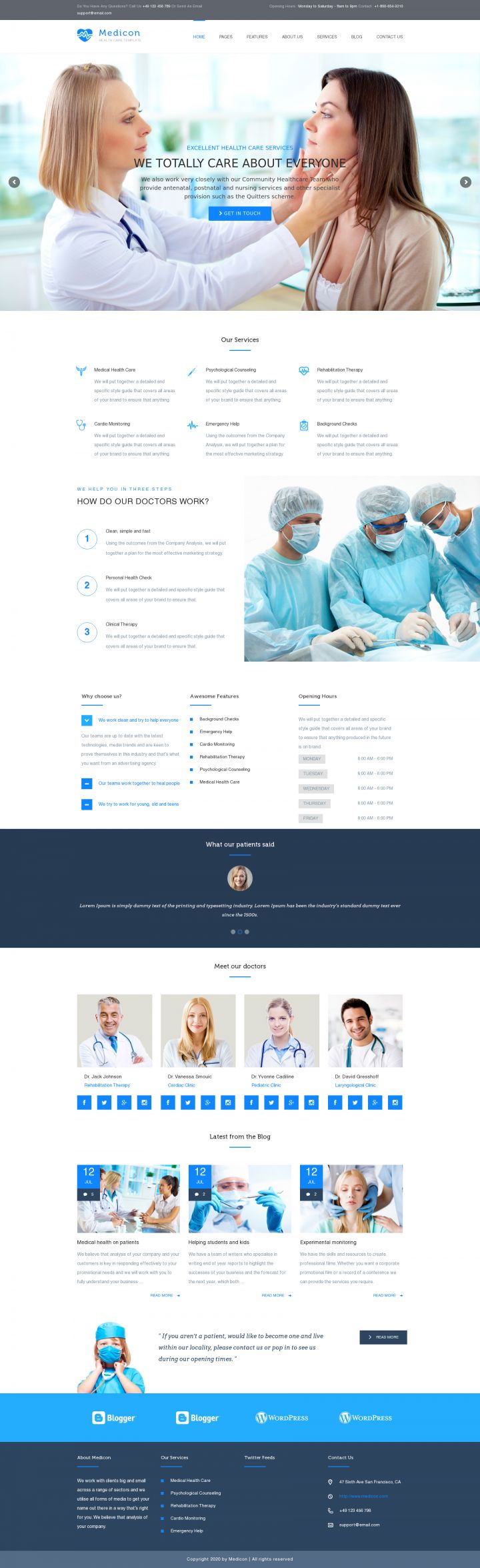 WordPress шаблон ThemeForest Medicon