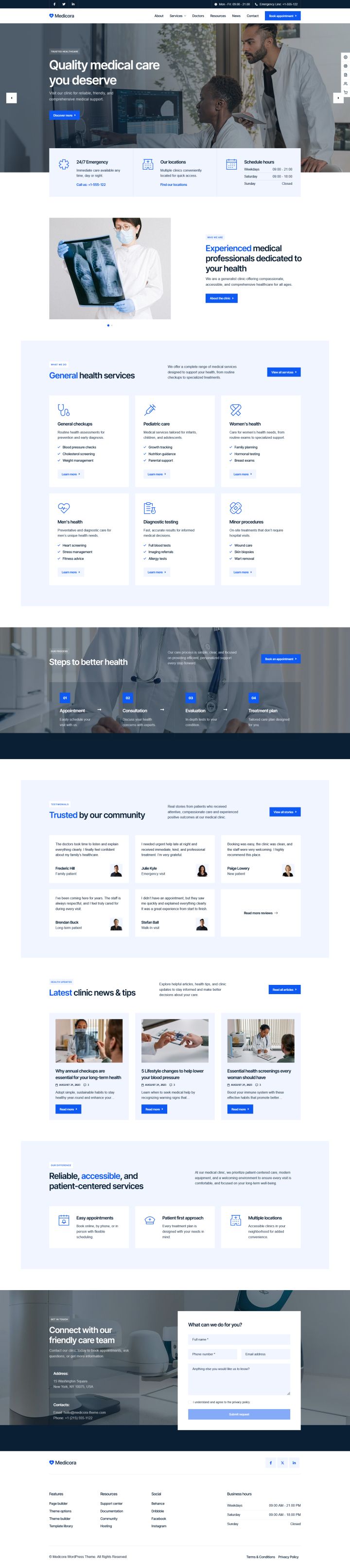 WordPress шаблон ThemeForest Medicora