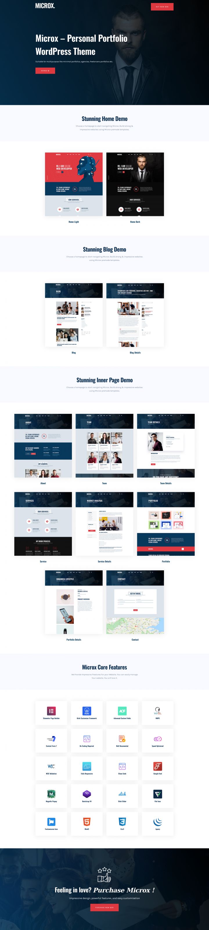 WordPress шаблон ThemeForest Microx