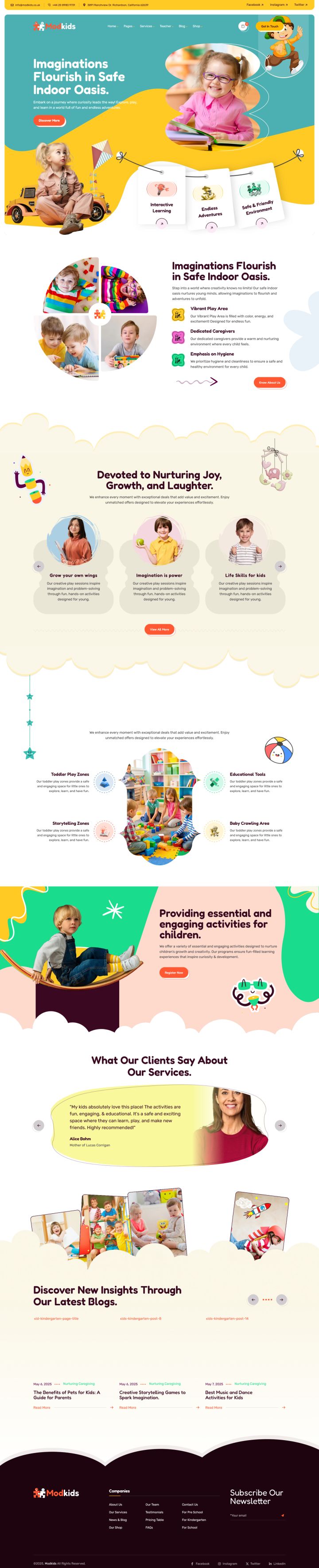 WordPress шаблон ThemeForest Modkids