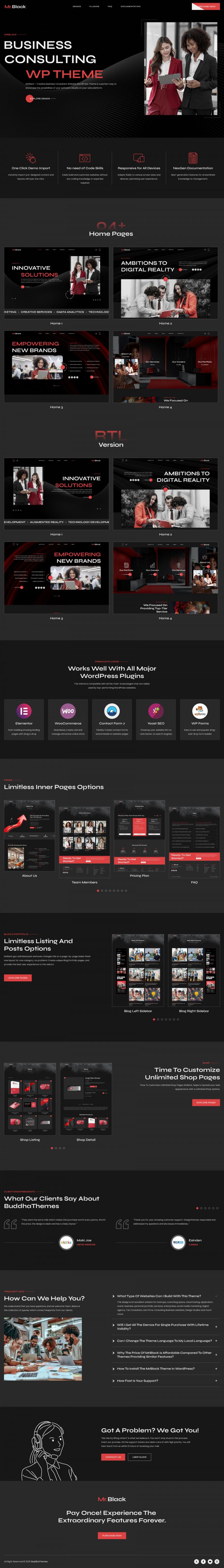 WordPress шаблон ThemeForest Mr.Black