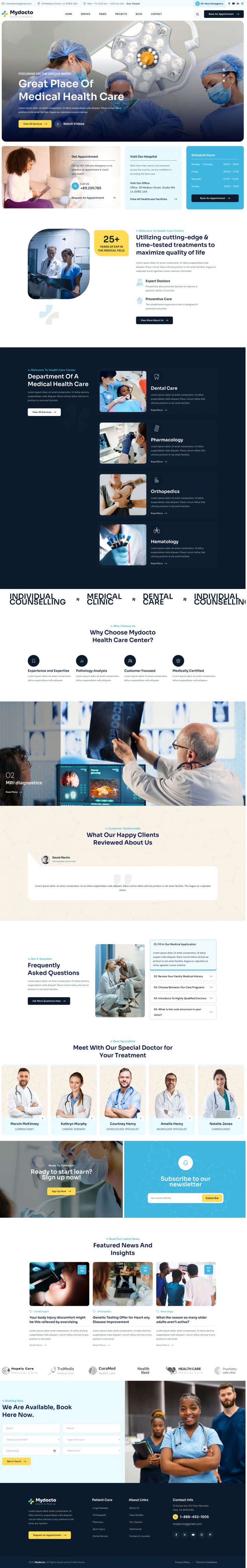 Шаблон ThemeForest Mydocto WordPress шаблон ThemeForest Mydocto