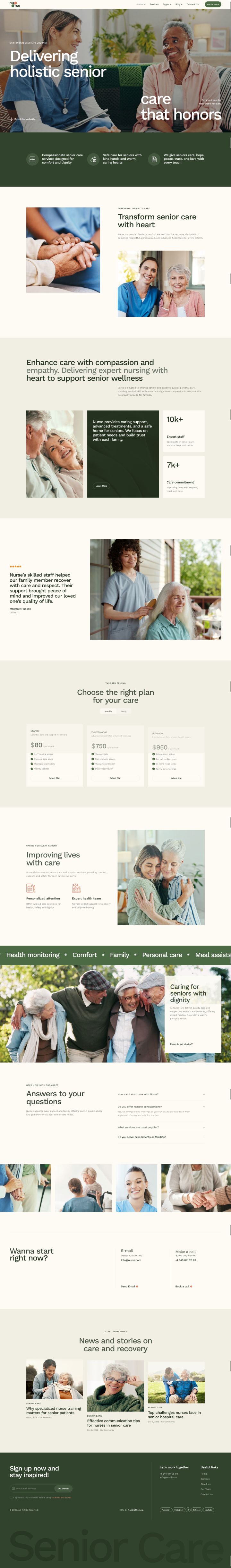 WordPress шаблон ThemeForest Nurse