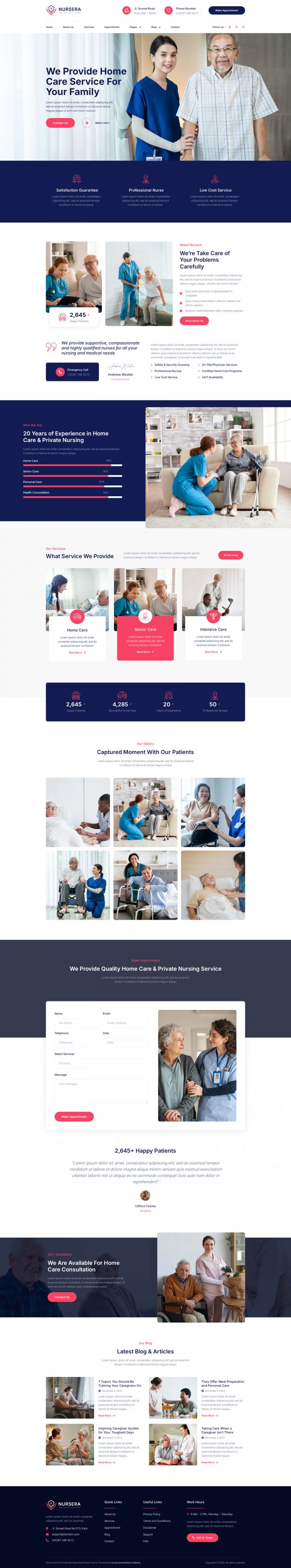 WordPress шаблон ThemeForest Nursera