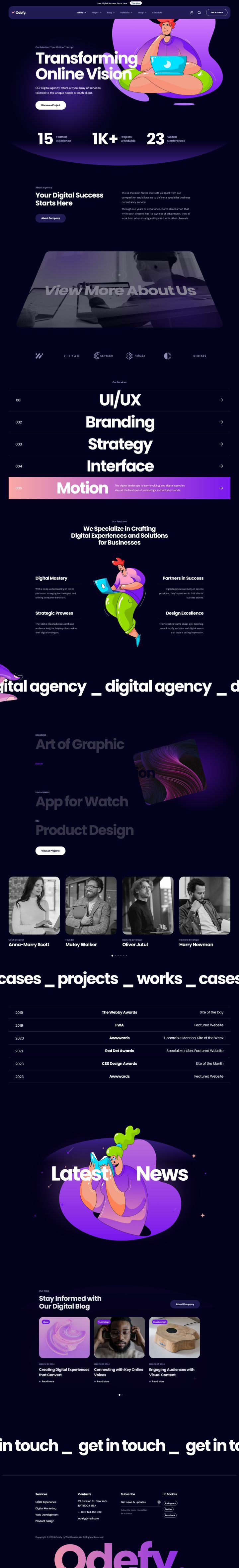 Шаблон ThemeForest Odefy WordPress шаблон ThemeForest Odefy