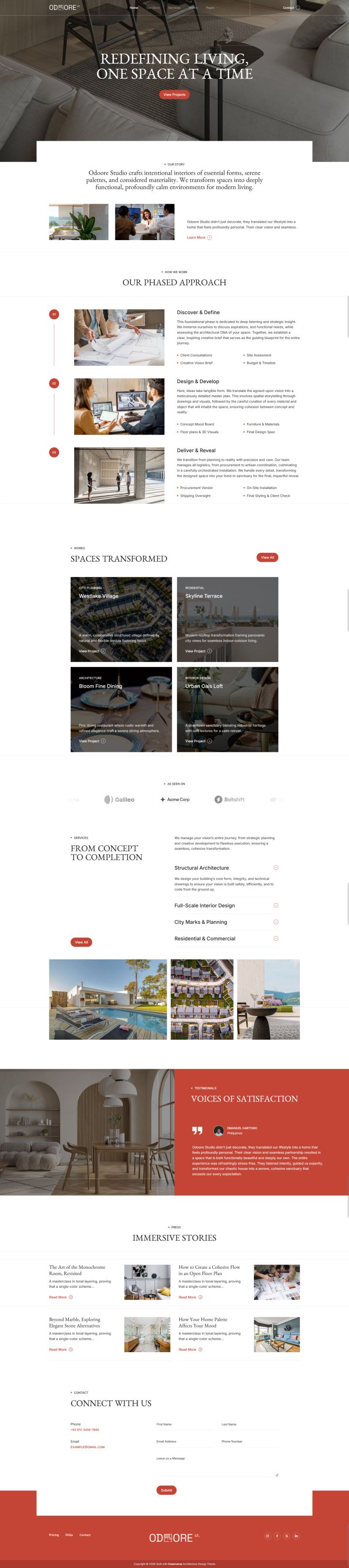 Шаблон ThemeForest Odoore Studio WordPress шаблон ThemeForest Odoore Studio