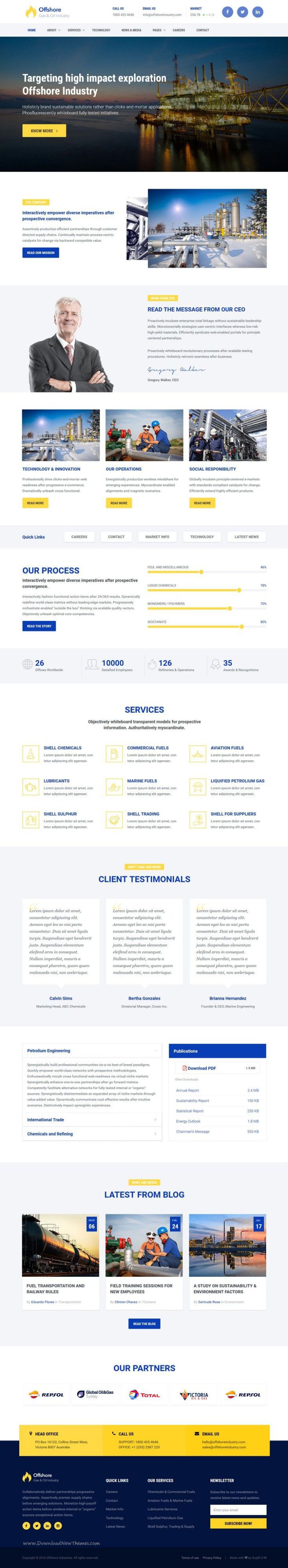 Шаблон ThemeForest Offshore WordPress шаблон ThemeForest Offshore