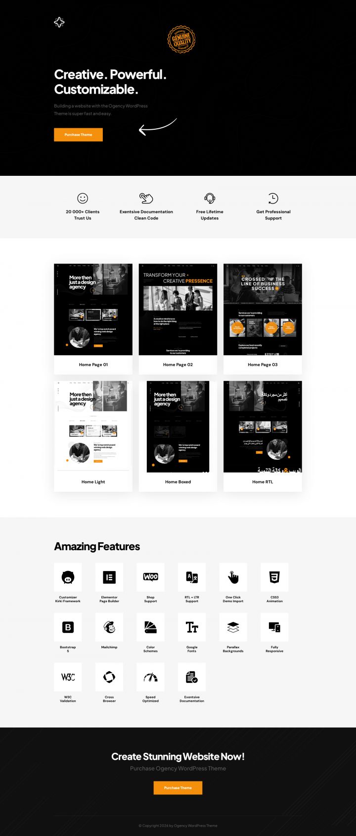 WordPress шаблон ThemeForest Ogency
