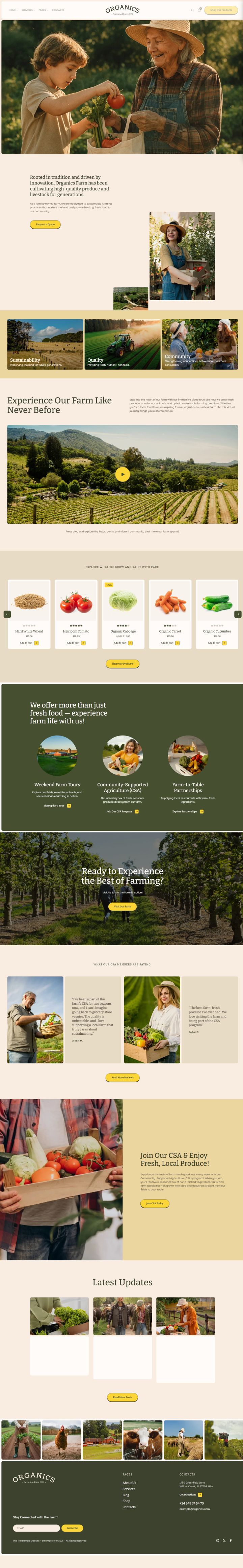 WordPress шаблон ThemeForest Organics