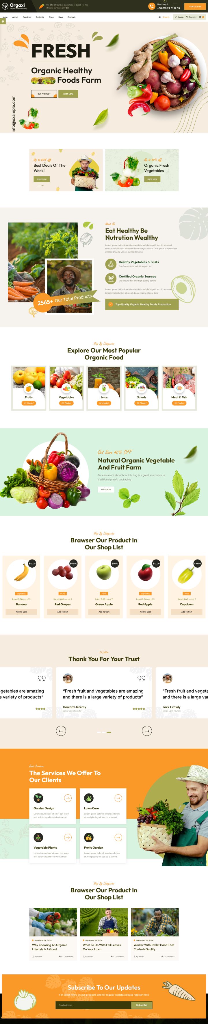 Шаблон ThemeForest Orgaxi WordPress шаблон ThemeForest Orgaxi