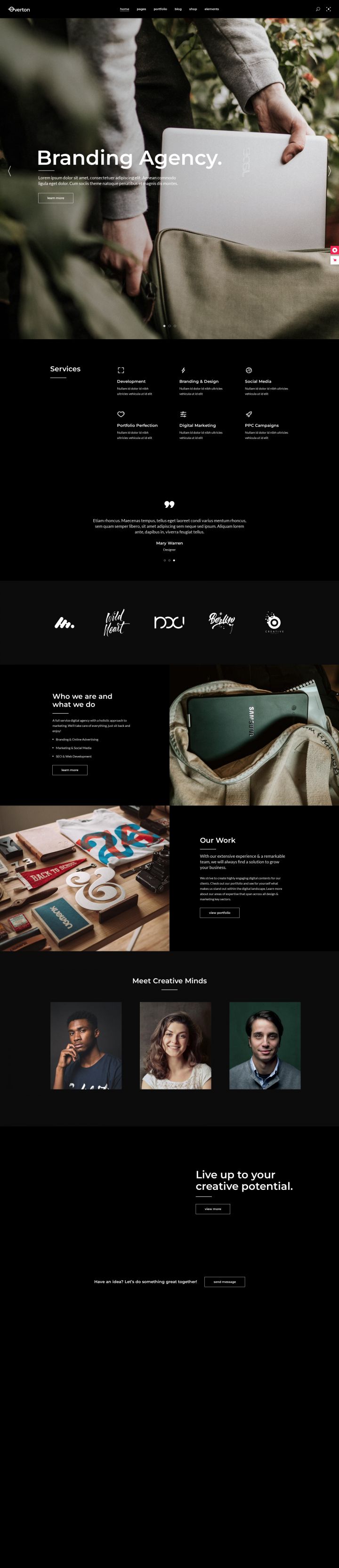 WordPress шаблон ThemeForest Overton