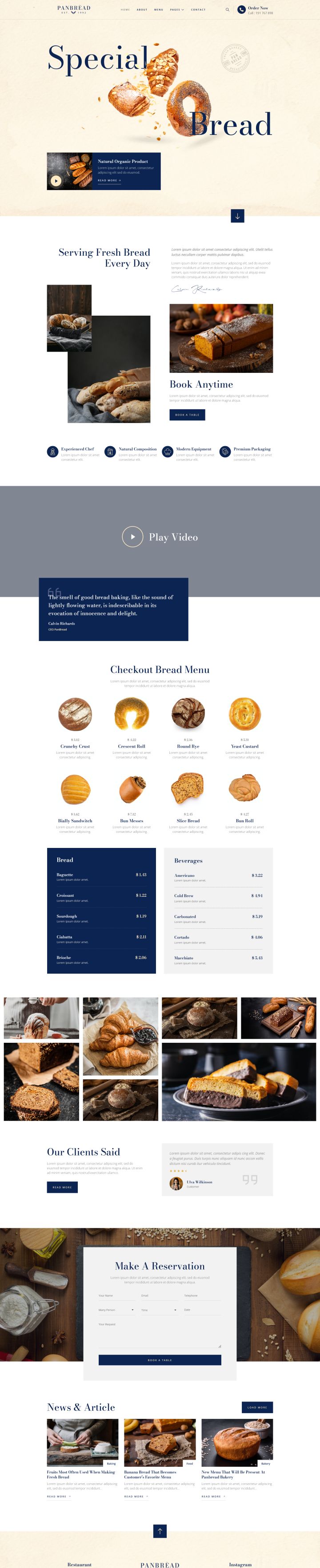 WordPress шаблон ThemeForest Panbread